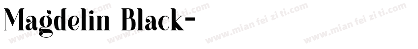 Magdelin Black字体转换